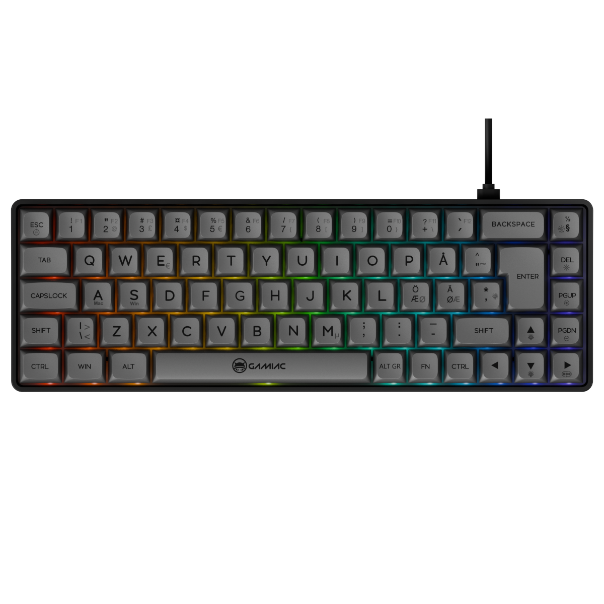 Gamiac TKL69G Black/Grey Tastatur - Kailh Blue
