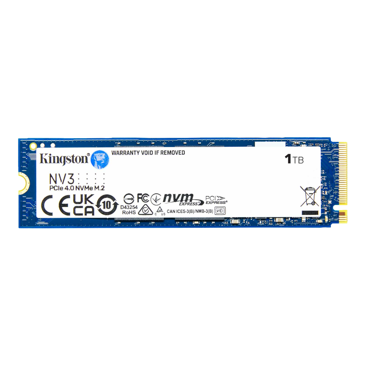 Kingston NV3 - SSD - 1 TB - intern - M.2 2280 - PCIe 4.0 x4 (NVMe)