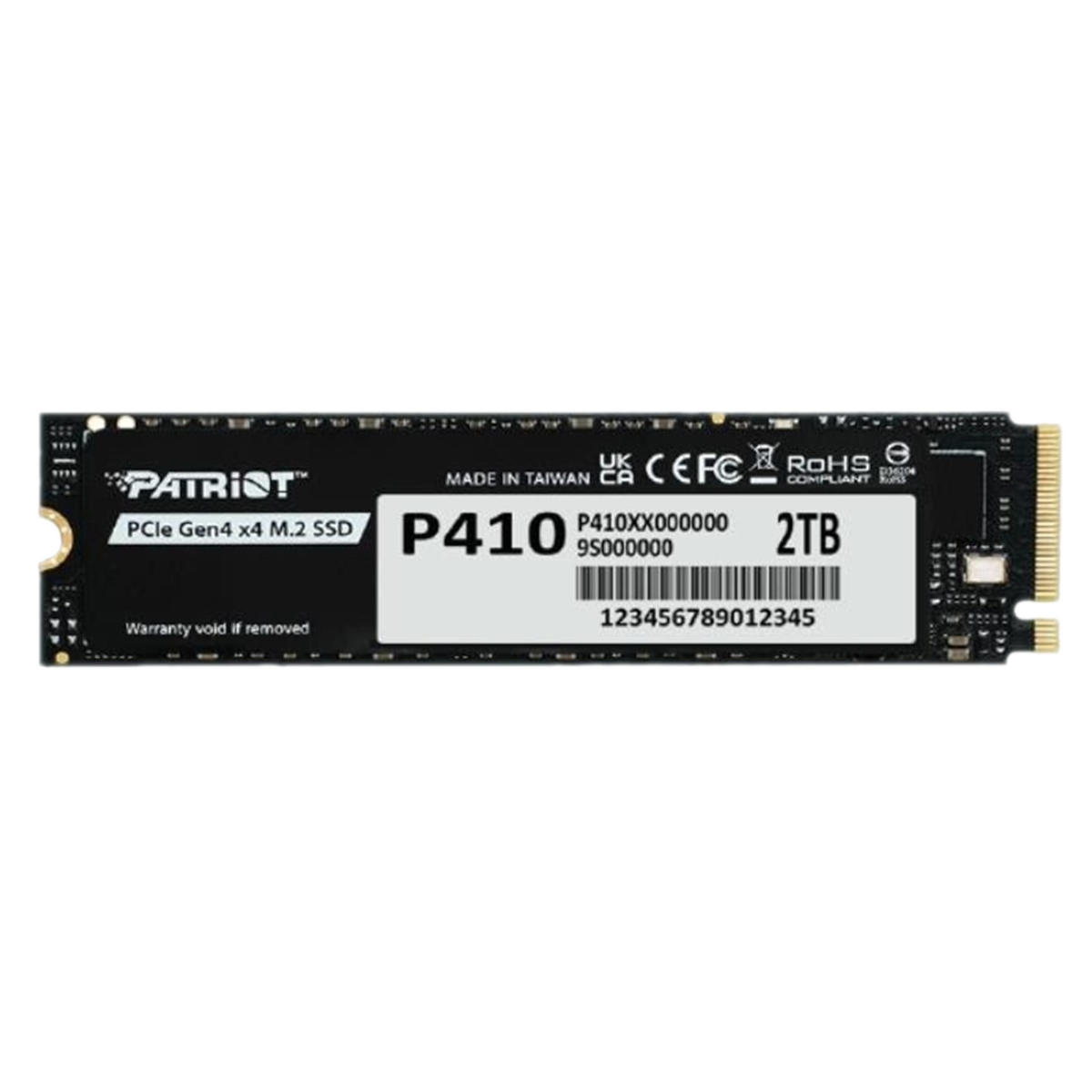 Patriot P410 SSD - M.2, NVMe, 5000MB/s Læs, 4500MB/s Skriv (PS5 kompatibel) - 2TB