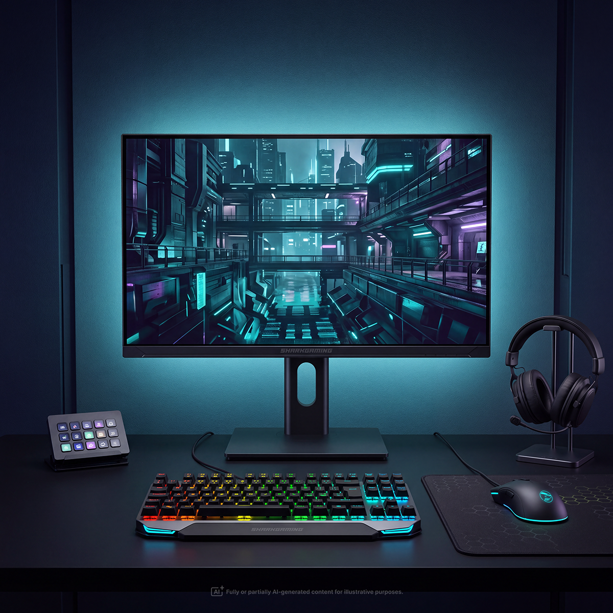 SharkGaming 24" 1080p 200Hz IPS Skærm