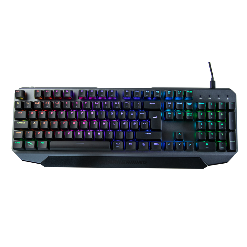 Baggrundsbelysning og RGB-funktionalitet Shark Venator K50 Full Size Red switch Tastatur