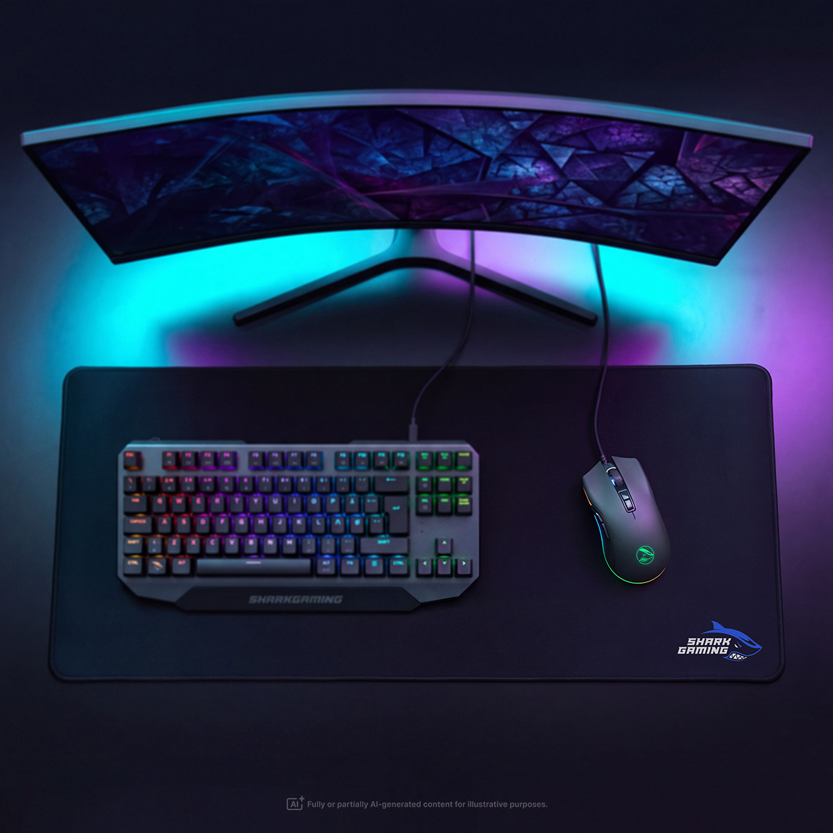 Shark Gaming XL Musemåtte 